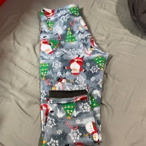 Christmas fleece leggings